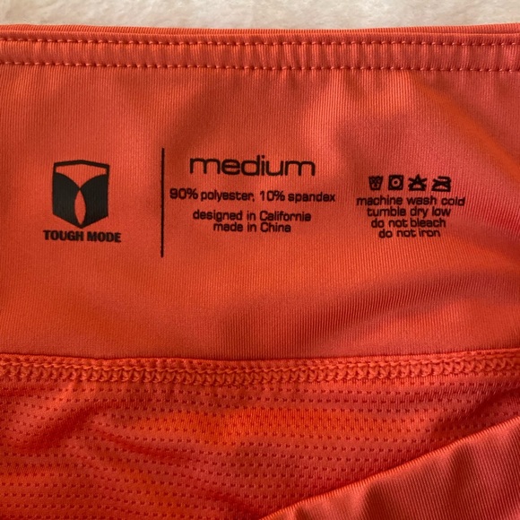 🎉SALE🎉Orange Athletic Shorts with Elastic Waistband and Compression Layer - Picture 3 of 7